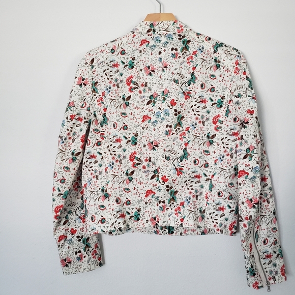 Gap floral biker Jacket size S - Picture 4 of 9